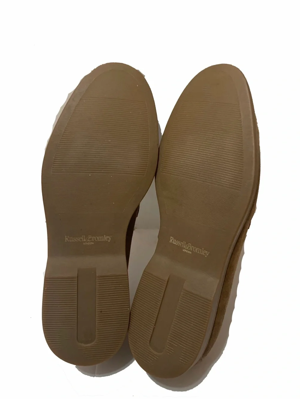 8 / Russell & bromley Men's Brown Suede Slip-On Loafers